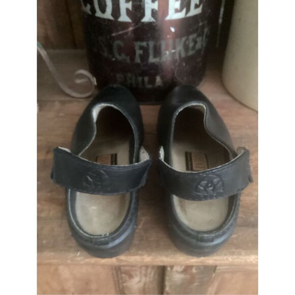 ARIAT Santa Cruz Slingback Mules Clogs Sz 7B Black Leather - Picture 6 of 9